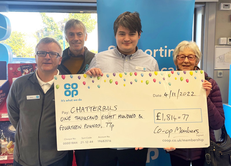 Photo of the Co-op Cheque Presentation Nov 2022